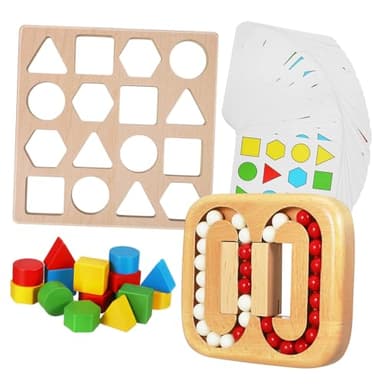 FRCOLOR 1 Juego Cognitivos de Actividades de Memoria para Ancianos y Puzzles de Estimulación