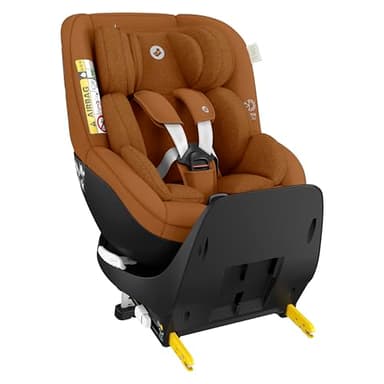 Maxi-Cosi Mica Pro Eco i-Size, Silla de coche isofix giratoria 360º, de 0-4 años, 40-105 cm, ClimaFlow, Protección frente a impactos laterales G-CELL, tejidos 100% reciclados, Authentic Cognac