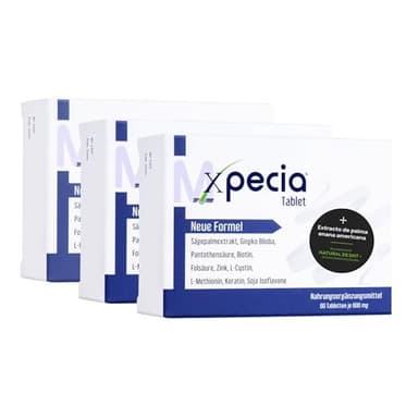 XPECIA - Anticaída del cabello para hombres, bloquea la DHT, fórmula para el crecimiento del cabello, 180 pastillas