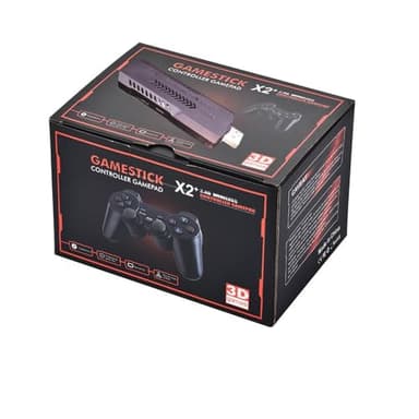 Consola Retro Inalámbrica Mejorada, Game Stick – Más de 30.000 Juegos Clásicos, 15 Emuladores, Salida HDMI 4K, 2 Mandos Inalámbricos de 2,4 GHz (64 GB de Memoria)