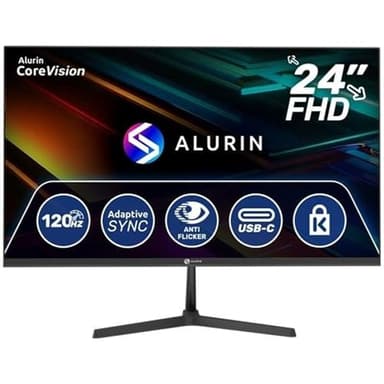 Alurin CoreVision, Monitor 24" FHD IPS 120Hz FreeSync, Adaptive Sync, HDMI