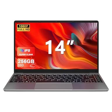 2025 Newest Ordenador Portátil 14 Pulgadas Win 11 con 5G WiFi,256GB SSD Expansión SSD 1TB(Up to 2.8Ghz),BT4.2 3.0 Transmisión Puerto 1080P Portátiles FHD Buenos & Mini Puerto Multimedia con ratón-Gris