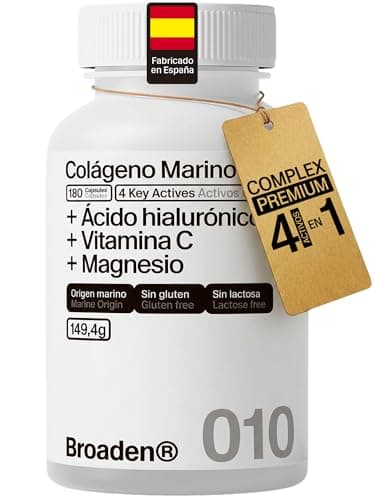 180 Cápsulas Colágeno Marino Hidrolizado COMPLEX con Ácido Hialurónico + Vitamina C + Magnesio (180 Cápsulas)