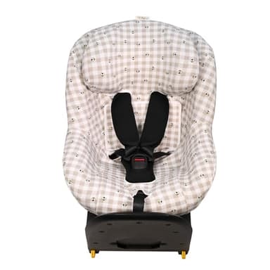 JYOKO Kids Funda de algodón para Silla de Coche Compatible con Maxi Cosi Pearl 360 y Mica Pro I-Size (Picnic Vichy)