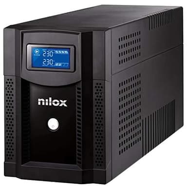 Nilox, UPS Premium Line Interactive de 3000VA, 6 Tomas de Salida, Estabilizador de Corriente mediante AVR, Protege Ordenadores y Periféricos de Apagones, con Tecnología Line Interactive