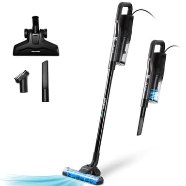 Grunkel Aspiradora Escoba Vertical con Cable ASP con Filtro HEPA Lavable, 600W de Potencia y 16.000Pa de Capacidad de aspiración. Incluye Accesorios. 5,5m de Cable y deposito (600w Roller)