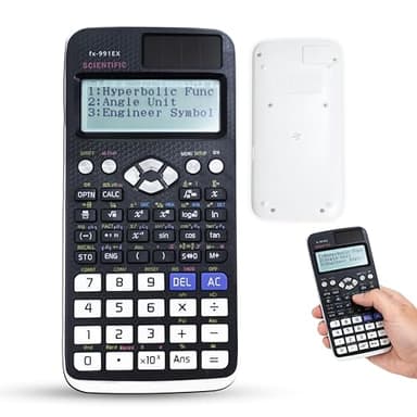 FX-991EX - Calculadora científica con 552 funciones, calculadora científica avanzada con 10+2 pantallas para estudiantes, escuela, oficina, negocios, hogar, uso diario (negro)