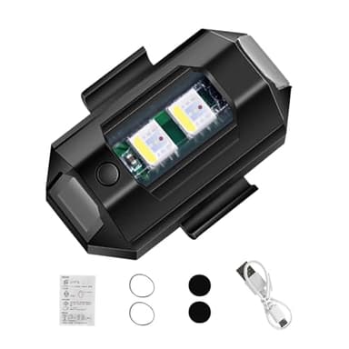 Luces estroboscópicas para drones | Luces anticolisión súper ligeras para drones,Luz intermitente de vuelo nocturno LED recargable con 4 colores, accesorios para de larga duración de la batería