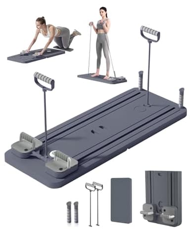 Pilates Board, Tabla de Pilates Multifuncional con Conteo Inteligente y Asas Intercambiables, Ejercicios en Ángulo para un Entrenamiento Preciso de Grupos Musculares, Hogar y Gimnasio