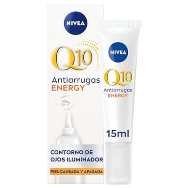 NIVEA Q10 Antiarrugas Energy - Contorno de Ojos Iluminador - Coenzima Q10, Vitaminas C y E - Reduce Hinchazón y Ojeras - Hidratación Intensa - Para Todo Tipo de Piel - 12 ml