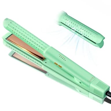 SUNMAY Bliz Airflow Plancha para el Cabello con Iones Negativos, Plancha Alisadora y Rizadora 2 en 1 con Flujo de Aire 360° para Fijar el Estilo, Placas de Aleación de Titanio, Doble Voltaje