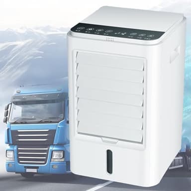 Aire Acondicionado Para Autocaravana, Enfriador De Aire Evaporativo, Ventilador PortáTil 4 En 1 Con Control Remoto, 4 Paquetes De Hielo, 3 Velocidades, Enfriador Para Camiones, Autos Y Autobuses,12V