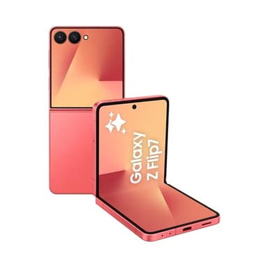 Samsung Galaxy Z Flip7 256GB - Móvil con IA, Diseño Plegable, Pantalla Amplia, Cámara Selfie 50MP, Procesador 3nm, Memoria 12GB, Rojo Coral, Garantía 3 Años + 1 año Extra (Versión Española)
