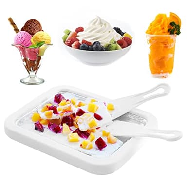 Heladera Instantánea plancha para hacer helados con 2 espátulas máquina fabricante helados caseros bricolaje de Máquina Para Hacer Rollos de Helado