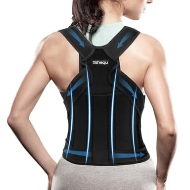Corrector Postura Espalda para Hombre Mujer: Espalda Recta Postural Correctores - Corrector de Posture Invisible Transpirable - Corregir Soporte Ajustable para Cuello Hombros Lumbar Enderezar - M