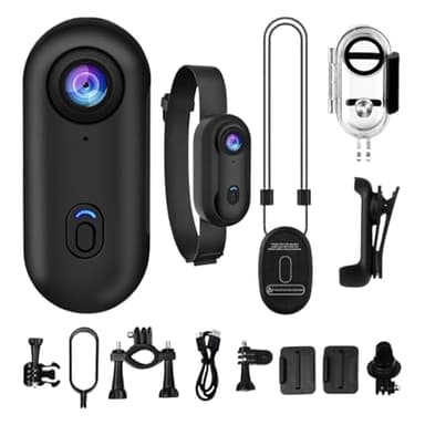 Dranng Cámara Gosnap,Cámara De Acción,Cámaras con Grabación De Audio Y Video | Cámara De Acción Portátil | 4k Impermeable con Clip Magnético Y De 360° para Ciclismo, Motocicleta, Gimnasio, Senderismo