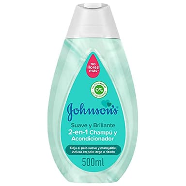 Johnson's Kids Champú y Acondicionador 2-en-1 No Más Tirones (500ml) champú niños y acondicionador pelo ultradesenredante con glicerina, desenredante pelo para todo tipo de cabello