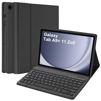 GAOJIE Funda con Teclado para Samsung Galaxy Tab A9 Plus 2023 11 Pulgadas SM-X210/X216/X218, Español Ñ Bluetooth Teclado Magnético, Funda Protectora para Galaxy Tab A9+ (Negro)