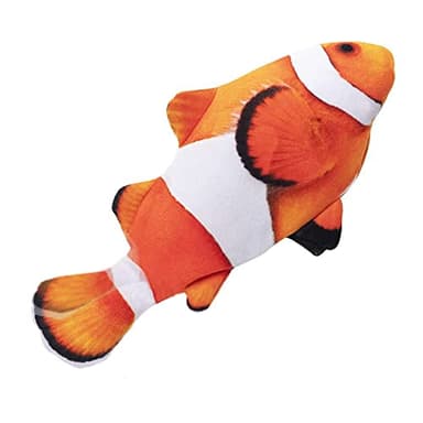 Nepfaivy Juguetes Pez para Gatos - Juguete Interactivo Hierba Gatera, Pez de Simulación de Felpa Móvil con Carga USB, Suministros para Gatos Que Se Pueden Usar para Morder