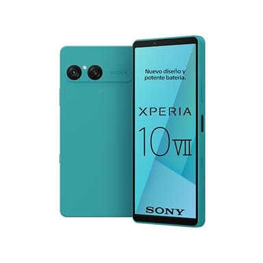 Sony Xperia 10 VII: OLED de 6,1" 19,5:9 con 120 Hz, batería de 5000 mAh, Objetivo Ultra Gran Angular de 16 mm, Audio de 3,5 mm, Android 15, IP65/68, Doble SIM híbrida, Turquesa
