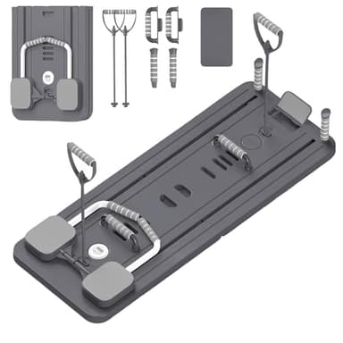 Pilates Reformer, Pilates Board Plegable, Reformer Pilates Maquina Multifuncional, Tabla Pilates con Entrenamiento Abdominal, Rebote Automático y Cuerda de Tensión para Gimnasio en Casa