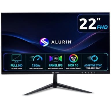 Alurin CoreVision, 120IPSLite Monitor Gaming 22" FHD IPS 120Hz, 2ms HDR10