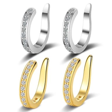 OIXYA 4pc Pendientes Corrector Orejas Soplillo Mujer, pendientes corrector orejas soplillo,Pendientes Clip,sin Perforación,Aretes Falsos Ligeros sin Perforación