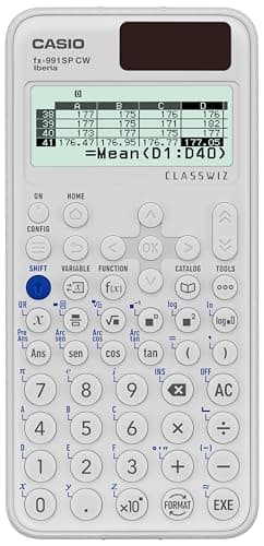 Casio FX-991SP CW - Calculadora Científica, Recomendada para el Curriculum Español y Portugués, 5 Idiomas, más de 560 Funciones, Solar, Color Blanco