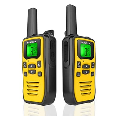KOMVOX Walkie Talkie Profesional USB Recargable, Walky Talky Adultos para Montaña Emisoras - Amarillo