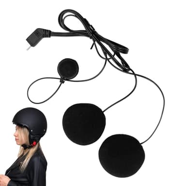 Fangfhai Micrófono de Auriculares para Motocicleta, Casco de Motocicleta, de Audio con cancelación de Ruido, 10 Pines, Impermeable, para Mujeres, Hombres, Adolescentes, Adultos, Ciclismo