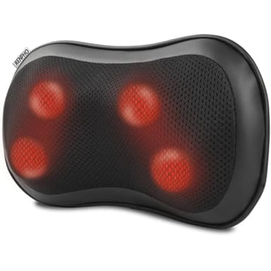 RENPHO Masajeador Espalda con Calor, 3 Velocidades Shiatsu Eléctrico Masaje Espalda y Cervical, Cojin Masajeador Cuello y Hombros para Hogar Oficina