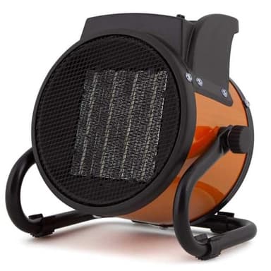 Orbegozo FHR 2040, calefactor eléctrico, cerámico profesional, 2000 W, 2 potencias de calor, control ajustable temperatura, protección contra sobrecalentamiento, posición ventilador, color rojo