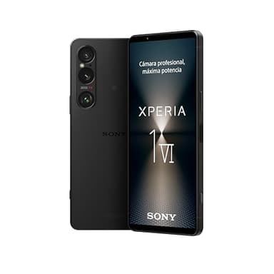 Sony Xperia 1 Vi 6.5" 19.5:9 FHD+ HDR OLED, 120Hz Refresh Rate, Lente Triple, 3.5 mm Audio Jack, Android 14, SIM Libre, 12GB RAM, 256GB Almacenamiento, Protección IP65/68, Dual SIM Hybrid, Negro