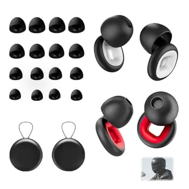 AzureRay Tapones Oídos Moto con Reducción de Ruido 27 dB | Earplugs Reutilizables de Silicona | Tapones Moto para Dormir, Viajes y Trabajo | Pack de 2 con Caja