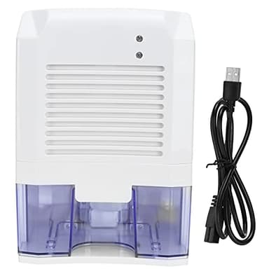 FAUOSWUK Pequeño Deshumidificador Portátil, Secador de Aire USB Ultra Silencioso de bajo Consumo con Apagado Automático para el Hogar, Dormitorio, Baño, Oficina, Armario RV 15 20㎡