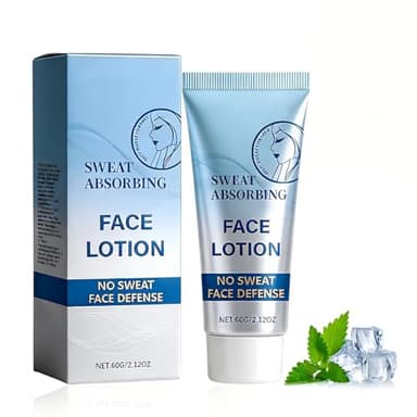 Crema Antitranspirante Facial 60ml, Antitranspirante Facial Cara Control Del Sudor la Grasa Textura Ligera No Grasa Suave Eficaz Seco Fresco de Larga Duración para Hombres Mujeres
