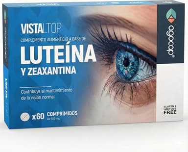 Luteina con Zeaxantina Ojos. Luteina, 60 Compr con Lutein y Zeaxantina, Vitamina E, A, Zinc, Ginkgo Biloba y Vid Roja. Vitaminas para la Vista, Mantiene la Visión Normal. Lutein con Zeaxantin Ojos