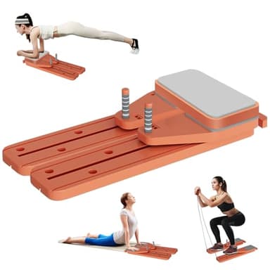 Tabla de pilates, máquina reformadora de pilates, tabla de rodillo abdominal de rebote automático, tabla abdominal multifuncional 6 en 1, gimnasio en casa plegable, equipo de entrenamiento de cuerpo