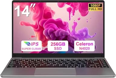 bvate Ordenador Portátil 14 Pulgadas Win 11 con 5G WiFi,6GB RAM 256GB SSD Expansión SSD 1TB(Up to 2.8Ghz),BT4.2 3.0 Transmisión Puerto 1920×1080 Portátiles FHD Buenos & Mini Puerto Multimedia -Gris-C