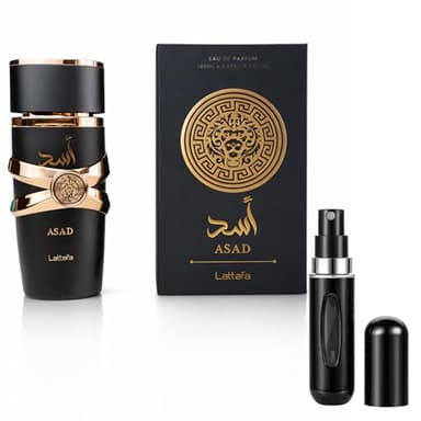 Lataffa Asad Eau de Parfum 100ml para Hombre – Perfume Árabe Masculino Intenso, Dulce Especiado y Amaderado – Larga Duración y Gran Proyección (asad) (EAU)