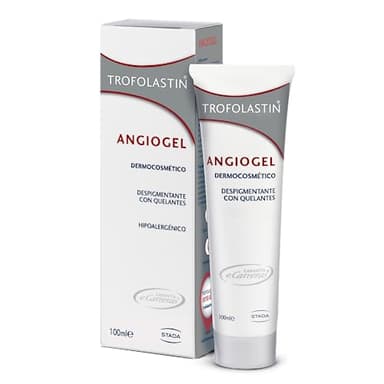 Trofolastin, Angiogel Despigmentante, Gel Reductor de Marcas Post-Hematoma, Mejora la Circulación y Refuerza la Piel, 100ml