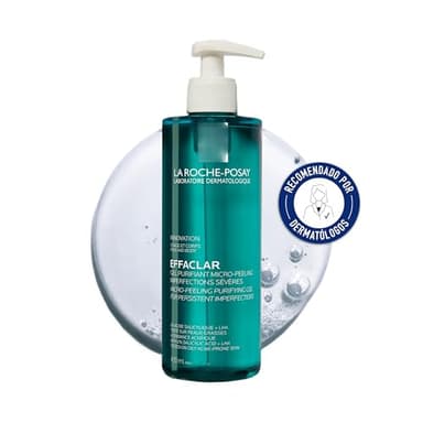 La Roche Posay Gel Purificante Micro-Exfoliante, Anti-Imperfecciones, Limpia y Exfolia, Enriquecido con Ácido Salicílico, Para Pieles con Acné, Effaclar, 400 ml