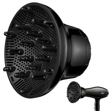 Difusor pelo Rizado, AISEELY Difusor Universal para Secador, Difusor para Secador Antiencrespamiento Cabello, Difusor Secador Ajustable de Diámetro 1.57-2.7in, para pelo Rizado u Ondulado