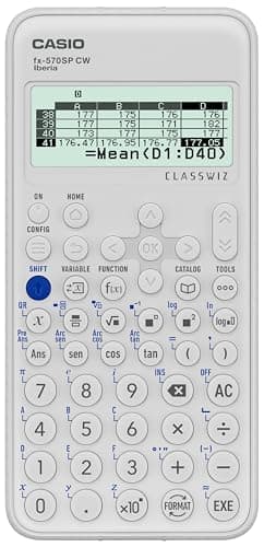 Casio FX-570SP CW - Calculadora Científica, Recomendada para el Curriculum Español y Portugués, 5 Idiomas, más de 560 Funciones, Color Blanco
