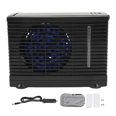 Brilluxa Enfriador De Aire, Aire Acondicionado Portátil Y Climatizador 12V Para Coche Camión Y Caravana, Mini Unidad De Enfriamiento Con Ventilador De 2 Velocidades Ajustables Para Habitáculo