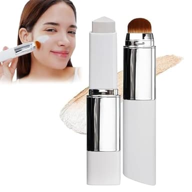 Stick De Base Coreano Que Cambia De Color, Maquillaje De Base De Cobertura Completa A Media,Para Todos Los Tipos De Piel, Con Cabezal Brocha (Naturales)