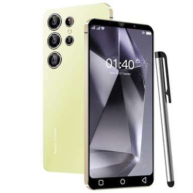 CatCalls Teléfono Móvil Barato, 5.0 Pulgadas Android 9.0 OS, 16GB ROM, Dual SIM Dual Cameras, Face ID Desbloquear Teléfonos Celulares,GPS,WiFi (S25Ultra-Gold)