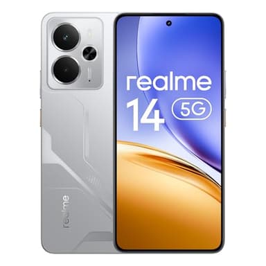 realme 14 5G Smartphone 8+256GB Teléfono Móvil 5G, Batería 6000mAh 45W SuperVOOC, Snapdragon® 6 de 4.ª, Pantalla AMOLED 120Hz, Cámara 50MP, IP69, Plateada