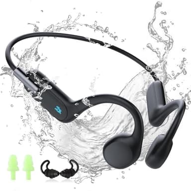 HIFI WALKER Auriculares Conduccion Osea, MP3 Acuaticos para Natacion IPX8, Cascos Bluetooth 5.3, Memoria 32G integrada, Auriculares Deportivos Impermeables para natación para Ejercicios al Aire