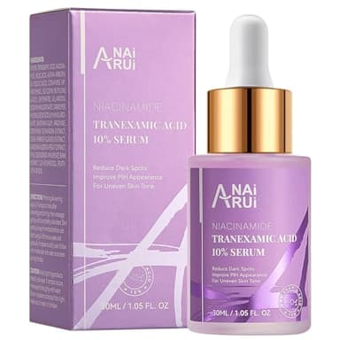 ANAiRUi 10% Sérum de Ácido Tranexámico, Tranexamic Acid Serum Facial con Niacinamida y Ácido Hialurónico, dirigido a la Manchas, Hiperpigmentación, 30 ml